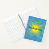 Gele Sunburst Spiraal Notebook Notitieboek (Binnen)