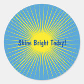 Gele Sunburst Sticker (Voorkant)