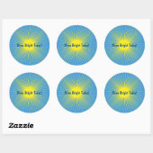 Gele Sunburst Sticker (Vel)