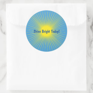 Gele Sunburst Sticker