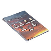 Gele Sunset Family Tree-wonderen Notitieboek (Rechterzijde)