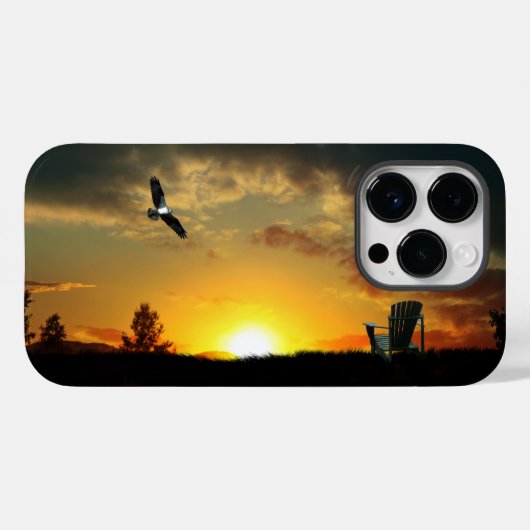 Gele Sunset Grassy Meadow Cell Phone Case (Achterkant (horizontaal))