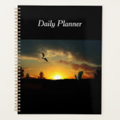 Gele Sunset Grassy Meadow Dagelijkse Planner (Voorkant)
