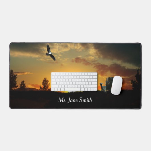 Gele Sunset Grassy Meadow Desk Mat (Keyboard & Muis)