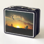 Gele Sunset Grassy Meadow Lunch Box (Achterkant)