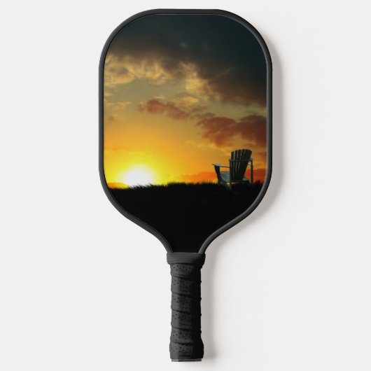 Gele Sunset Grassy Meadow Pickleball Paddle (Voorkant)