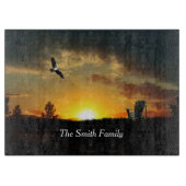 Gele Sunset Grassy Meadow Snijplank (Voorkant)