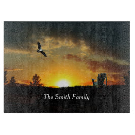 Gele Sunset Grassy Meadow Snijplank