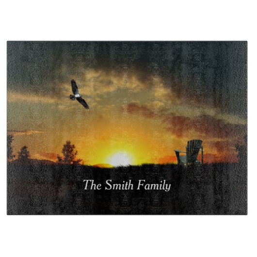 Gele Sunset Grassy Meadow Snijplank (Voorkant)