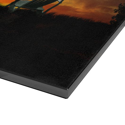 Gele Sunset Grassy Meadow Snijplank (Hoek)