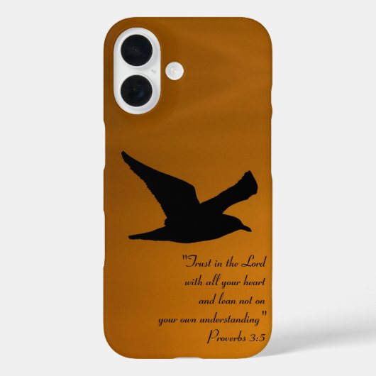 Gele Sunset Sky Bird in Flight Faith Bible Verse Case-Mate iPhone Case (Achterkant)