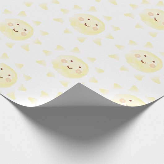 Gele Sunshine Waterverf Cadeaupapier (Hoek)