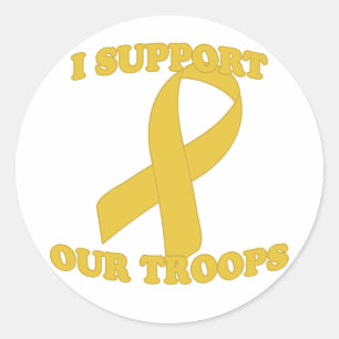 Gele supportgroepen ronde sticker
