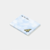 Gele Swallowtail Butterfly Blue Sky Gepersonalisee Post-it® Notes (Schuin)