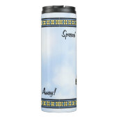 Gele Swallowtail Butterfly Blue Sky Gepersonalisee Thermosbeker (Achterkant)