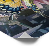 Gele-swallowtail Butterfly Coneflower Art 8x10 Poster (Hoek)