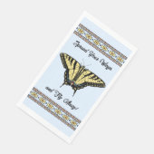 Gele Swallowtail Butterfly gepersonaliseerd Servet (Hoek)