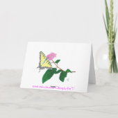 Gele Swallowtail Butterfly Pointillisme Cards Kaart (Achterkant)