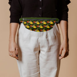 Gele Swallowtail Vlinder op Bloem Heuptasje