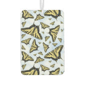 Gele Swallowtail Vlinders op Blauwe Wolken Luchtverfrisser (Achterkant)