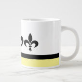Gele Swanky Fleur De Lis Jumbo Mok (Rechts)