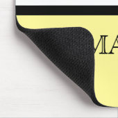 Gele swanky Fleur De Lis Mousepad Muismat (Hoek)