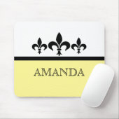 Gele swanky Fleur De Lis Mousepad Muismat (Met muis)