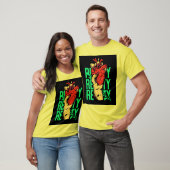 Gele T-shirt met hart (Unisex)