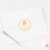 Gele taart bruiloft voor label zegel (Envelop)