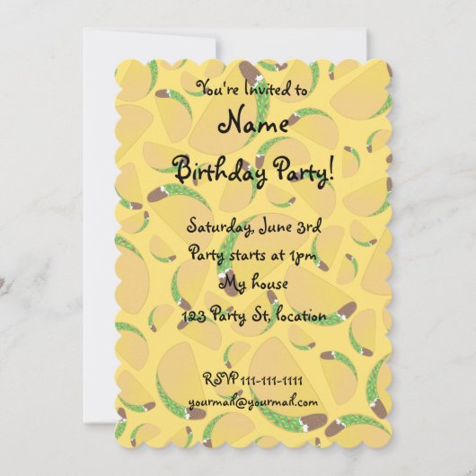 Gele tacos kaart (Voorkant)