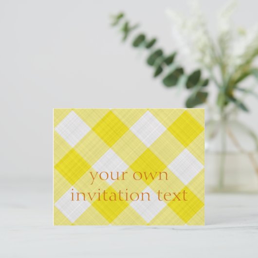 gele tafelkleed kaart (Staand voorkant)