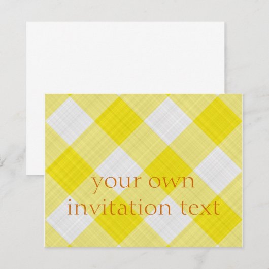 gele tafelkleed kaart (Voorkant / Achterkant)