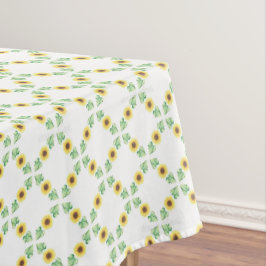 Gele Tafelkleed met Madeliefjes Bloemen