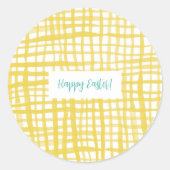 Gele tandham PaasSticker Ronde Sticker (Voorkant)