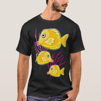 Gele Tang in de Diepe Blauwe Zee T-shirt
