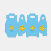 Gele tang vis cartoon illustratie bedankdoosjes (Uitgevouwen)