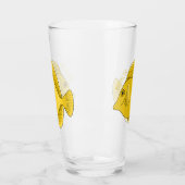 Gele tang vis cartoon illustratie glas (Links)