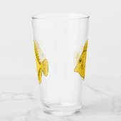 Gele tang vis cartoon illustratie glas (Rechts)