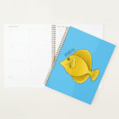 Gele tang vis cartoon illustratie planner (Display)