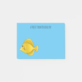 Gele tang vis cartoon illustratie post-it® notes (Voorkant)