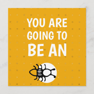 Gele tante aankondiginskaart aankondiging