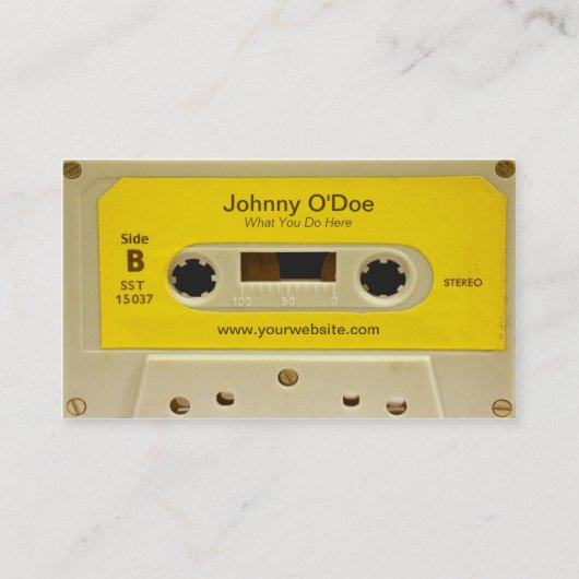 Gele tape visitekaartje (Achterkant)