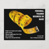 Gele tapemeting persoonlijk trainingsgewicht verli briefkaart (Voorkant)