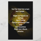 Gele tapemeting persoonlijk trainingsgewicht verli flyer (Achterkant)