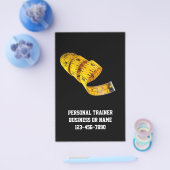 Gele tapemeting persoonlijk trainingsgewicht verli flyer (Enkel)