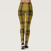 Gele Tartan Kerstmis Leggings (Achterkant)