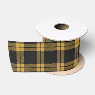 Gele Tartan Patroon Schotse Clan Familie Plaid Satijnen Lint