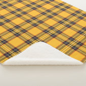Gele Tartan Pset Sherpa Fleece Blanket Deken (3/4)