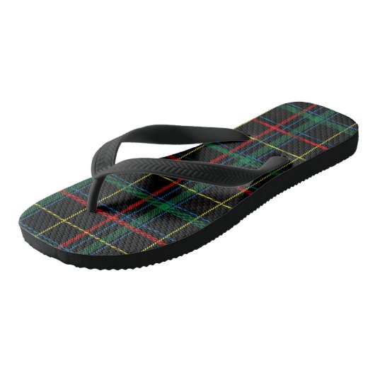 gele tartan volwassen teenslippers (Schuin)