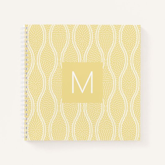 Gele Tatewaku Monogramed Notitieboek (Voorkant)